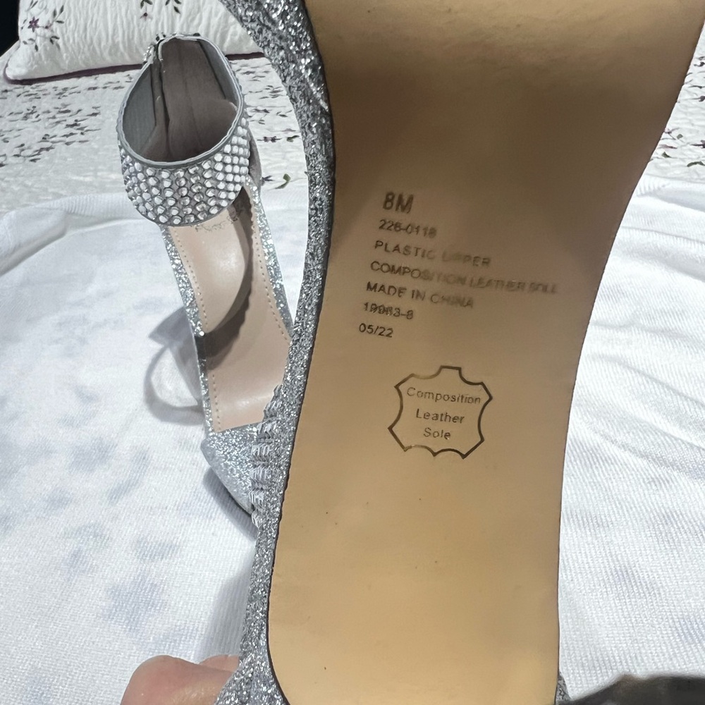 Glamorous Silver Rhinestone Heels - Picture 5 of 5